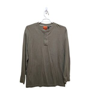 Jeep Long Sleeve Teflon HT Henley Shirt In Olive Green Sz L